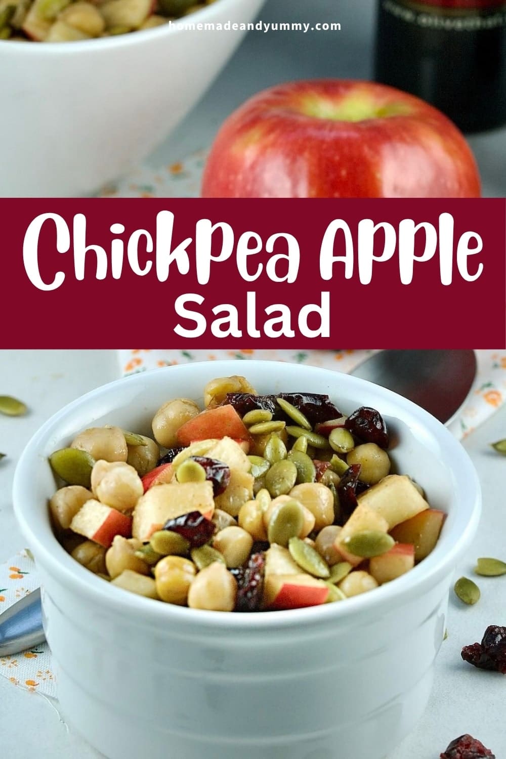 Apple and chickpea salad for fall.